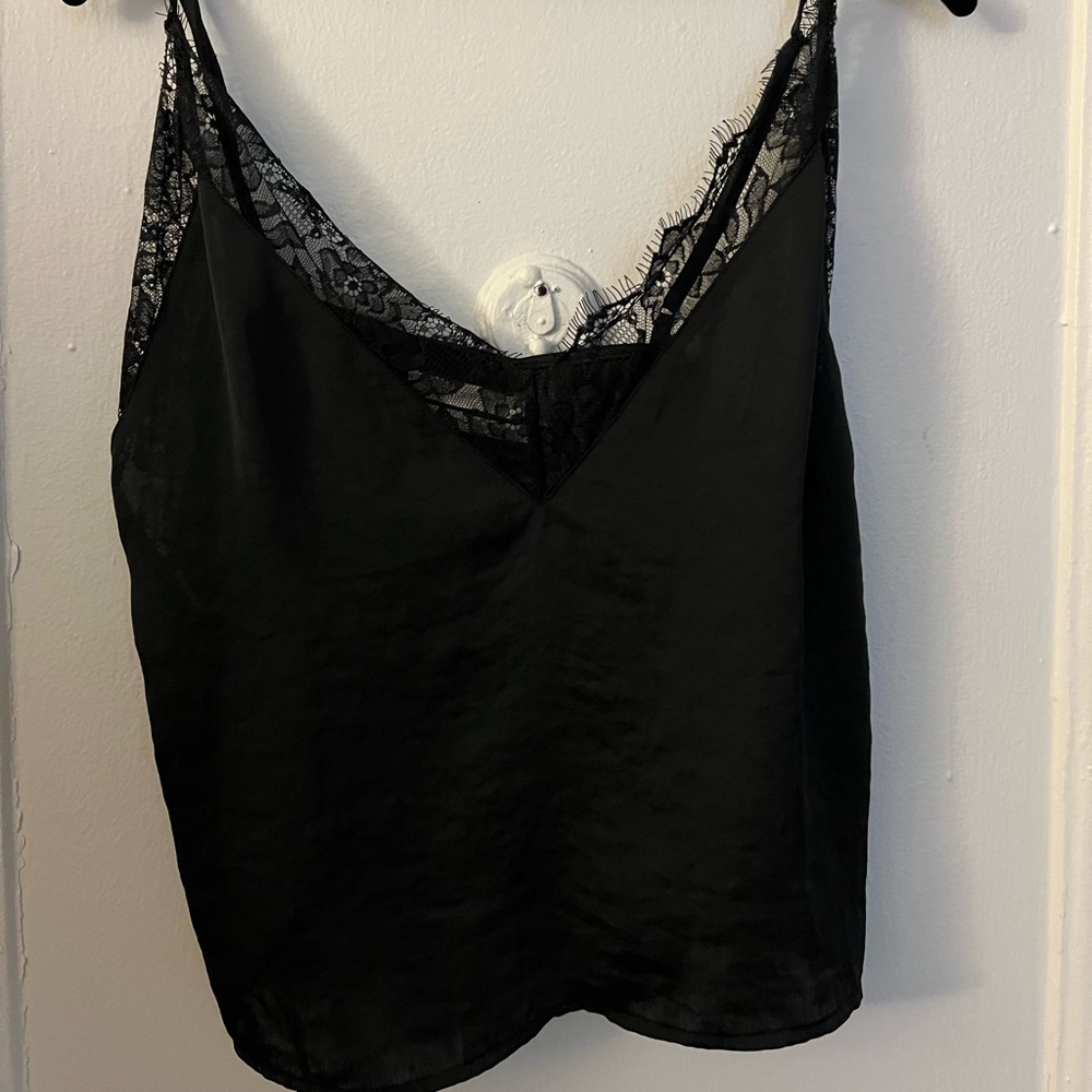 Black, lace tank top